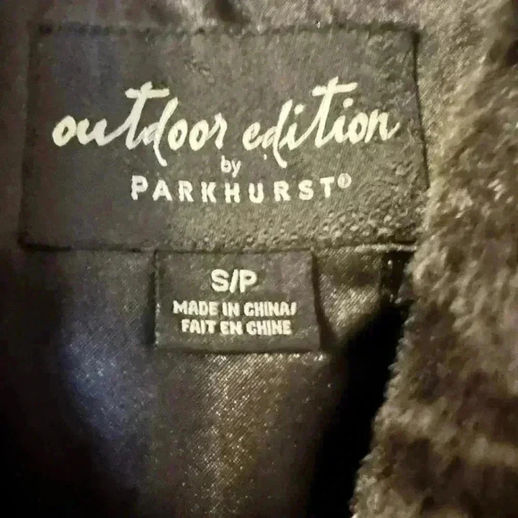 Outdoor Edition by Parkhurst Gray Black Animal Print Faux Fur Long Vest Size S - Picture 2 of 6